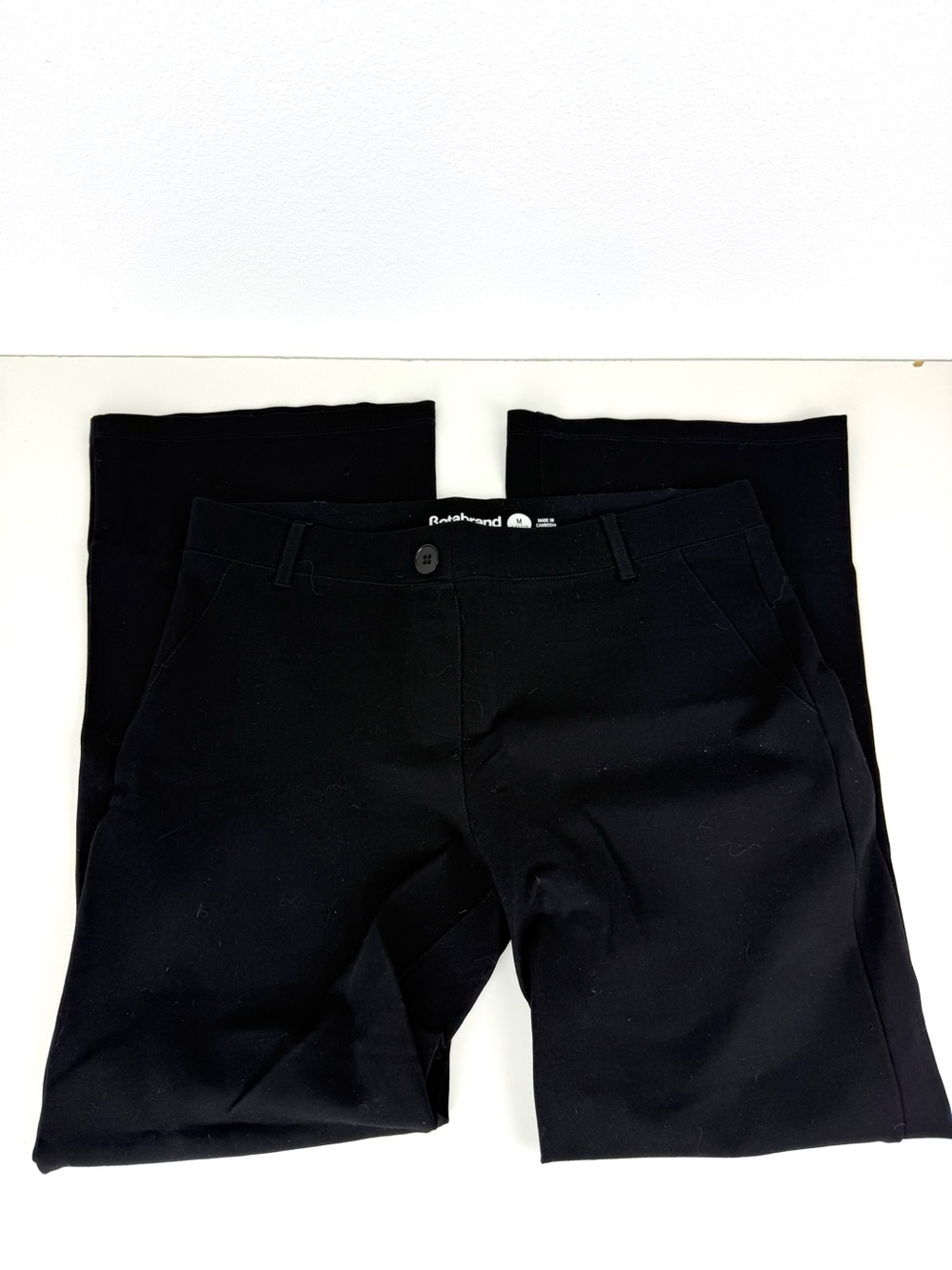 Betabrand Black Straight Leg Pants M